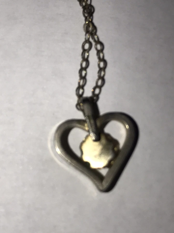 opal heart necklace / gold filled - Image 4 of 4