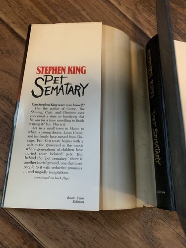 Stephen King Pet Sematary First Book Club Edition 1983 Rare Vintage - Bild 4 von 7