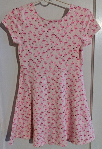 Mädchen "Simply Styled" rosa Flamingo Skaterkleid in Größe Large (14)