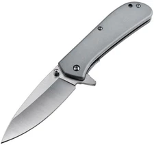 MTech Assisted Folding Knife 3.25" Stainless Steel Blade Gray Aluminum Handle