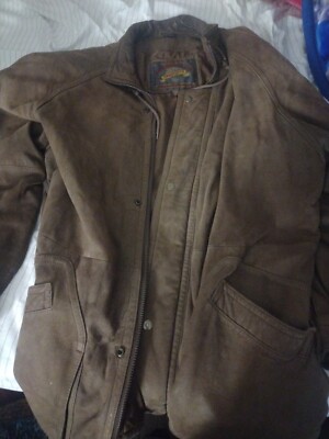 Vintage Wilson s Adventure Bound Originals Brown Leather Bomber Jacket 
