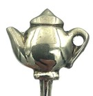 Vintage! " Tea Pot " Collectible Souvenir Silver-Plated Child'S/Dessert Fork