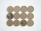 Collection German Reich 12 x 5 Pfennig each Ø 1.8 cm