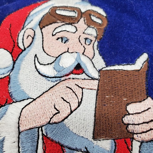 Harley Davidson Weihnachtsstrumpf Happy Harley Days blau Samt Stickerei - Bild 21 von 24