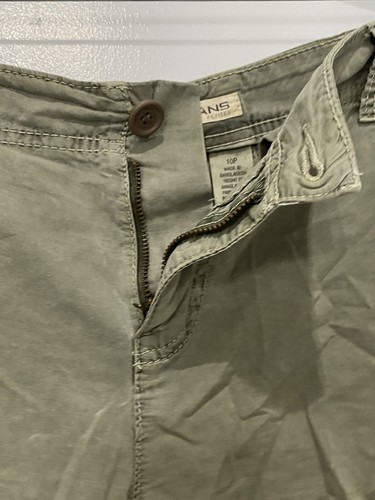 DKNY Jeans Damen Petites olivgrün Tie Bottom Cargohose Wandern Größe 10P - Bild 7 von 13