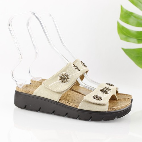 Alegria Womens Mandie Sandal Size 41 11 Tan Adjustable Slide Platform Studded - 第 1/15 張圖片