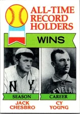 1979 Topps #416 All-Time Record Holders: Wins (Jack Chesbro / Cy Young)