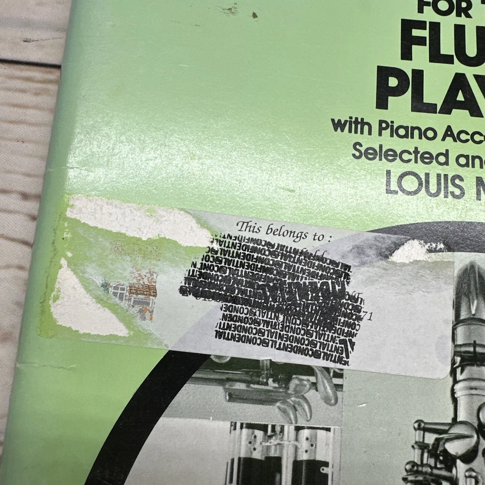 SOLOS for the FLUTE PLAYER with PIANO by LOUIS MOYSE Paperback Preloved - Image 4 of 4