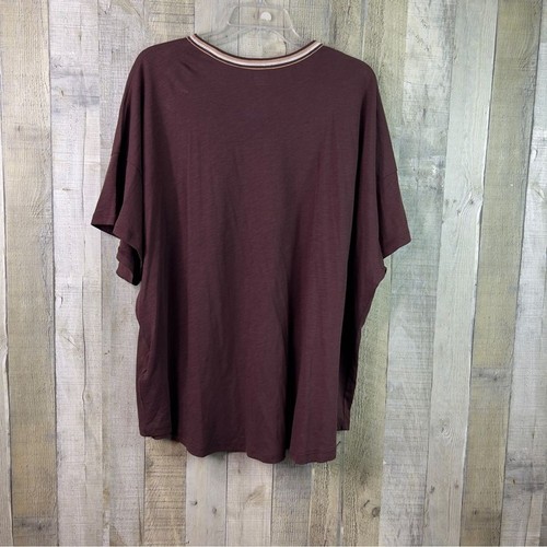 Madewell Size 3X Brown Burnout Crewneck Short Sleeve T-Shirt - Imagen 2 de 5