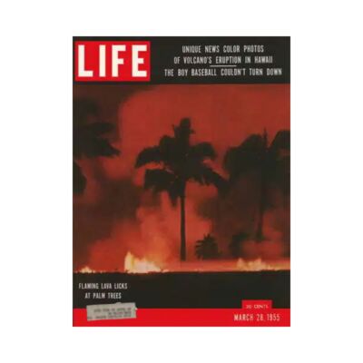 VTG Life Magazine March 28, 1955 Volcano Eruption in Hawaii