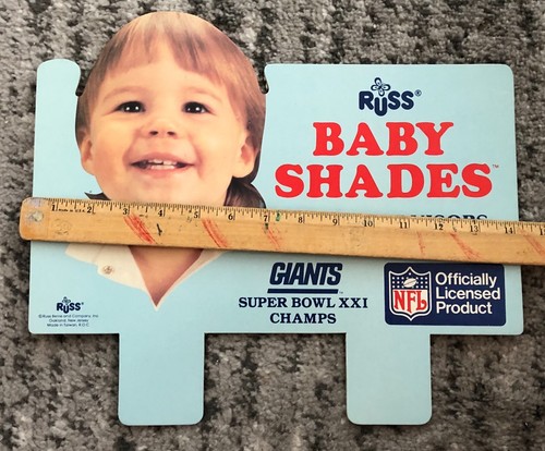 NFL Giants Sign Sonnenbrille Display Vintage Super Bowl XXI 1987 Russ Baby Shades - Bild 4 von 4