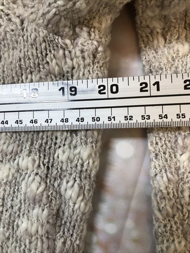 Chicos 1 M Cardigan Fringe Sweater Open Front Neutral Wool Blend Pretty! 🧡 - Picture 12 of 12