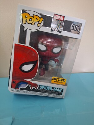 NEW DAMAGED BOX Funko Pop Vinyl Marvel - Spider-Man - Hot Topic (Exclusive) #593