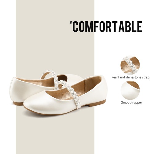 Girls Flat Shoe Dress Shoes Wedding Party Princess Shoes Mary Jane Shoes Flats - Picture 6 of 12