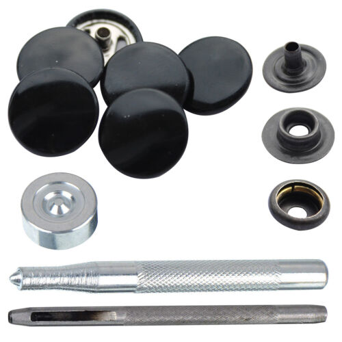 Metal Press Stud Fastener Snap Button Punch Tool for Leather Jacket Repair Kit - Picture 20 of 26