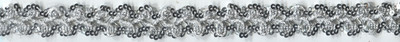 3/4'' SILVER SEQUIN BRAID FABRIC TRIM 9 YARDS 