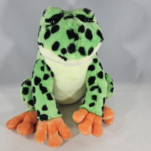Aurora Destination Nation Spotted Green Frog 10” Plush Stuffed Animal Toy