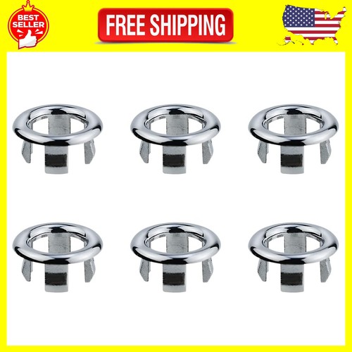 6 Pcs Electroplating Sink Overflow Ring Round Basin Cover Sink Basin Trim Vanity