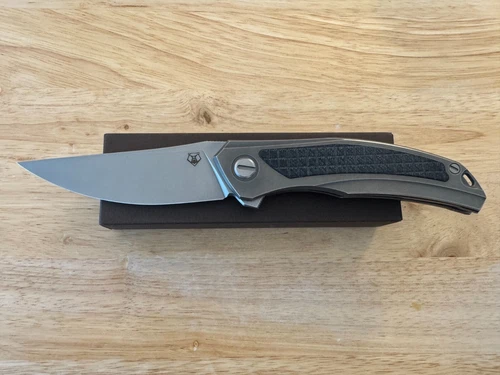 Shirogorov Shiro Quantum NL Knife (MEFP Monkey Edge Frag, Black G10, Cromax)