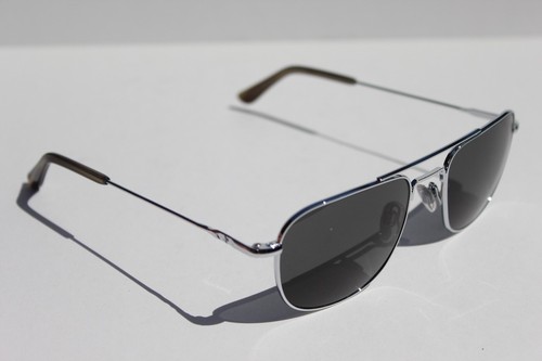 AMERICAN OPTICAL Checkmate Sunglasses Silver/Grey 56-21-145 ST SM GYN NEW - Picture 4 of 11