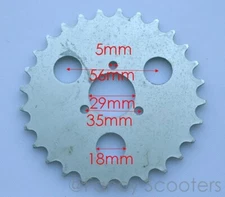 28 Teeth Rear Driven Sprocket L for #410 Chain APC Mini Chopper, Pocket Bikes