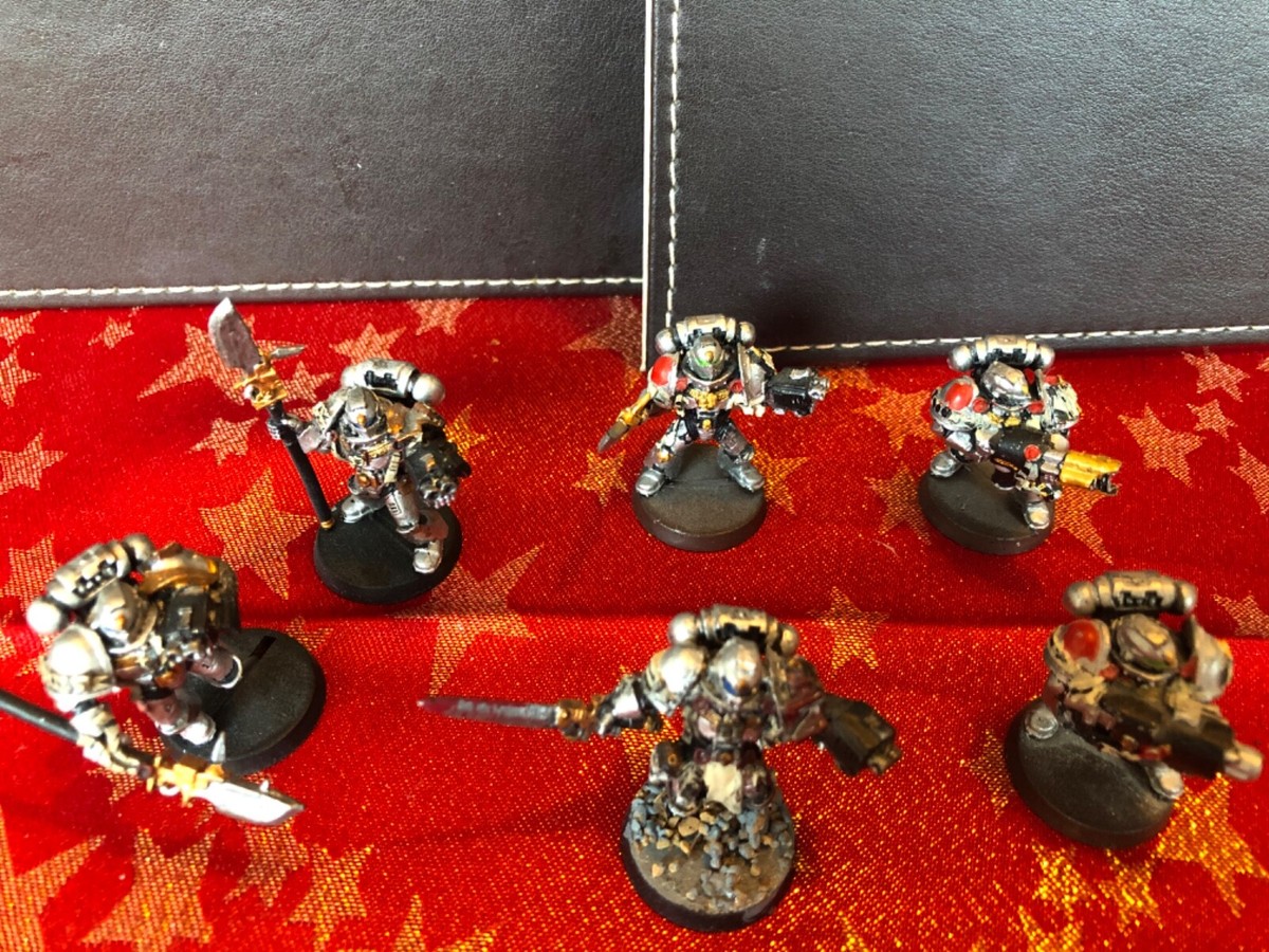 WARHAMMER 40K ESCOUADE chevaliers gris métal Justicar 6 figurines escouade métal retirée EUR 82,18 - FR