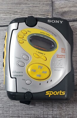 Sony Sports Walkman WM-FS421 TV/Weather/FM/AM Cassette Portable