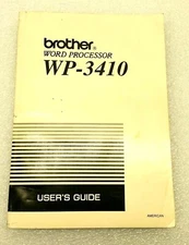 Brother Word Processor WP-3410 User's Guide 592510563 - Manual Only 