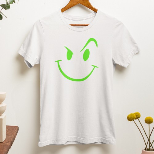 Angry Face Emoji Funny T-Shirt Happy Hardcore Rude Offensive Glow Retro Gifts - Picture 10 of 22