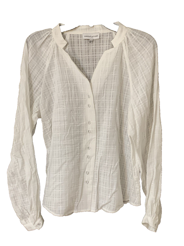 Gibson Latimer Womens New $69 Lightweight Shirt Blouse Top Medium 8 10 White - Picture 3 of 17