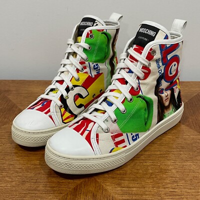 スニーカー MOSCHINO COUTURE Men Sneakers Multicolor MB15714G1IGAD 10A Moschino Couture Hi Sneakers Womens 9.5 41 Graphic Print