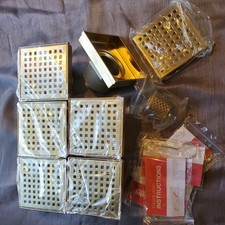 6 4" Oatey Stainless Steel Square Shower  Drain Assemblies Gold Brass Finish