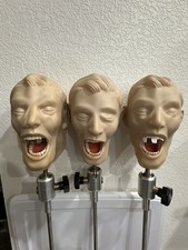 Lot of 3 Nissin/Kilgore Dental Manikins w/ Den-Tal-Ez Mounts