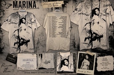 Marina And The Diamonds Princess Of Power Tour Merch T Shirt Sz Large NWOT