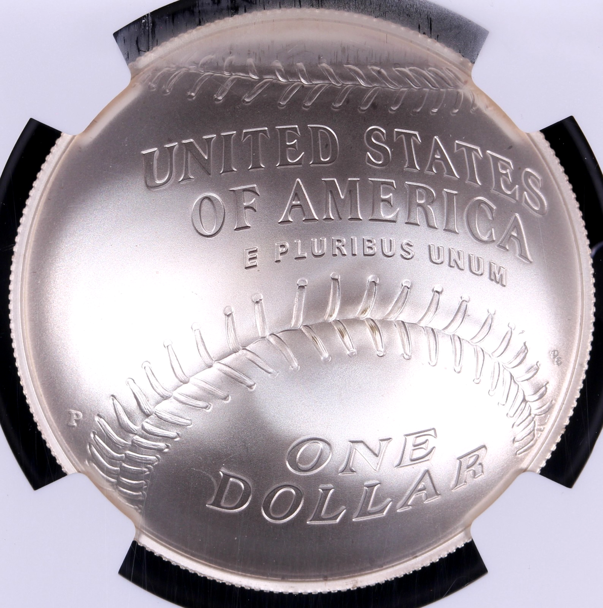 2014 P Baseball Hall of Fame $1 Silver NGC MS69 Curved