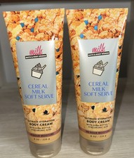 Bath  Body Works Milk Bar Cereal Milk Soft Serve Body Cream 8 oz Set of 2