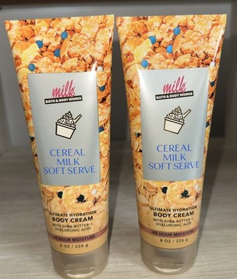 Bath & Body Works Milk Bar Cereal Milk Soft Serve Body Cream 8 oz Set of 2