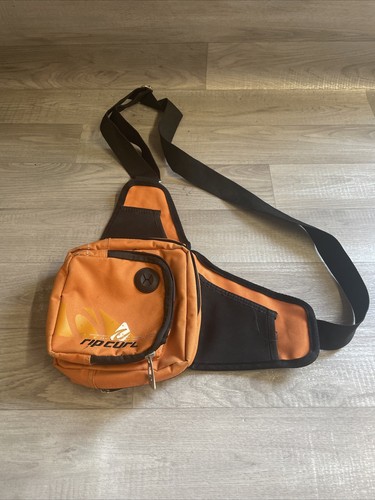 Bolso Bandolera Utilitario RIP CURL De Colección Naranja Festival Ropa de Surf Retro