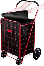 Waterproof Shopping Cart Liner Bag Universal Fit Secure Straps Privacy Cover Bla