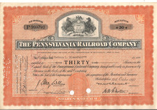 #A1182 Kathryn L. Hirschfeld 1947 Pennsylvania Railroad Co. Certificate 30 share