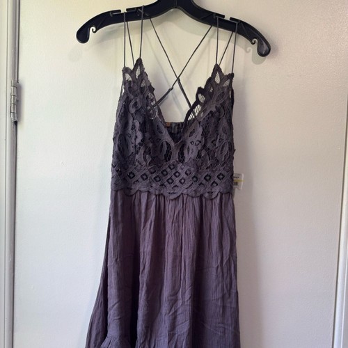 Free People Lavender Lace Chemise Dress - Picture 7 of 16