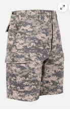 Rothco Military Camo  Solid Army Fatigue Cargo BDU Combat Shorts Med 31"-35"