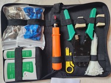 SGILE Network Tool Kit -Cat5/Cat5e 9-in-1 Portable Crimping Tool Kit New w/Case
