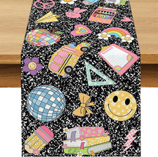 Composition Notebook Classroom Decor Back to School Table Runner Party Decoratio