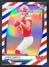 2024 Panini Prizm Red White and Blue Prizm #347 Jayden Daniels RC