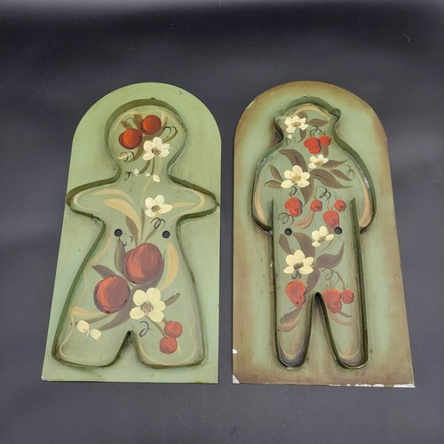 Folk Art Vintage Primitive Tole Painting Gingerbread Man Signed Mary Walborn 74 - Picture 1 of 13