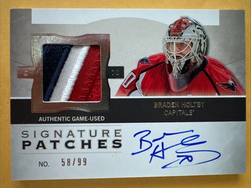 2012-13 Braden Holtby UD The Cup Signature Patches Auto 58/99 #SP-BH Capitals