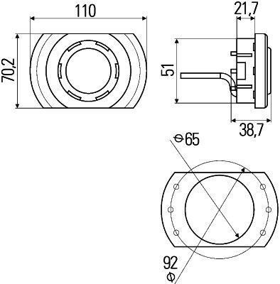 HELLA Interior Light Inner Roof Reading Lamp LED 12V 24V (2JA 343 700-221) - Picture 4 of 12