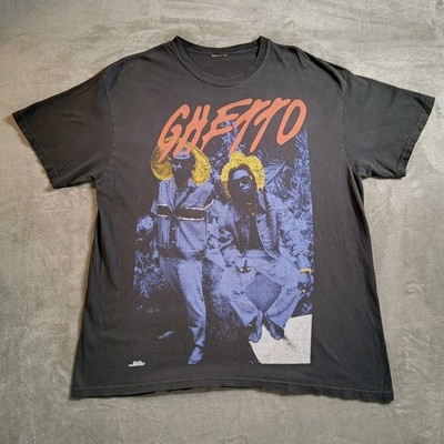Earthgang Shirt Mens X-Large Black Double Sided Big Graphic Print Ghetto Gods