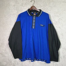 VTG USA Olympic 1992 Long Sleeve Rugby Shirt XXL Blue Black Colorblock